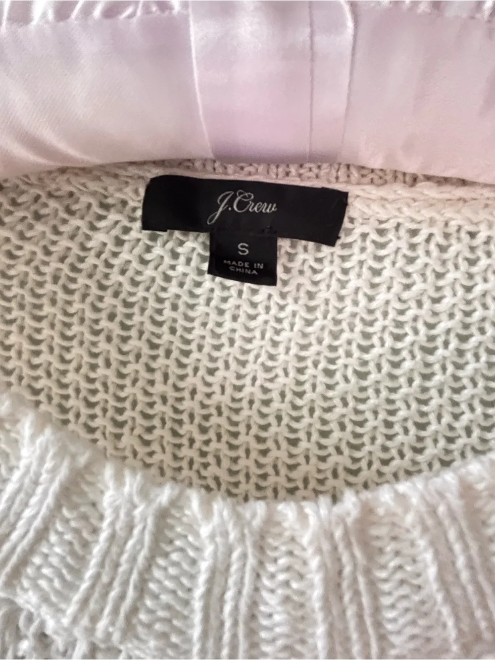 J. Crew Open Knit Sweater Oversized SZ SM Beachy Preppy